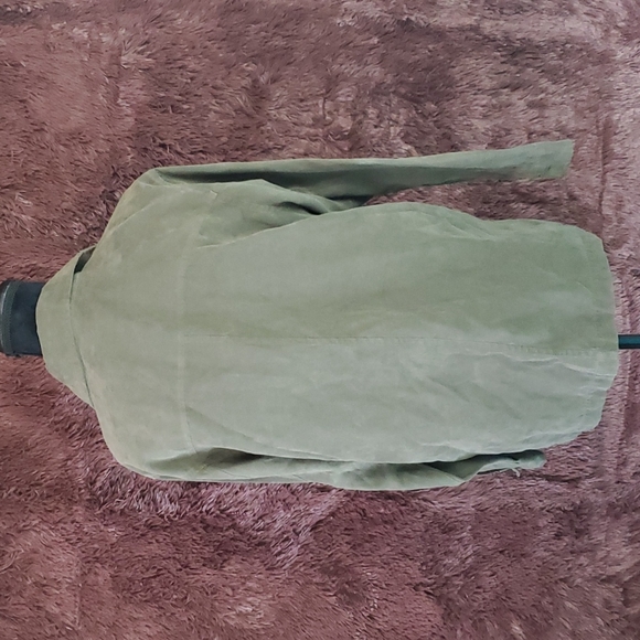 Chandler Hill Button One Pocket Suede Like Blouse - Picture 4 of 5